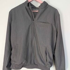 Fabletics Foundation Scrub Jacket Gray Men's Large